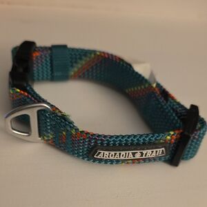 Arcadia Trail Vibrant Teal Dog Collar Small Nwot
